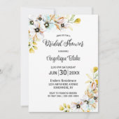 Invitation Fête des mariées fleur sauvage (Devant)