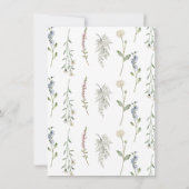 Invitation Fête des mariées fleur sauvage (Dos)