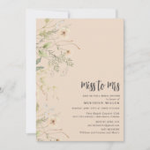 Invitation Fête des mariées fleur sauvage (Devant)