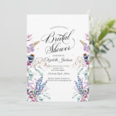 Invitation Fête des mariées fleur sauvage (Debout devant)