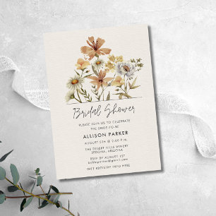 Invitation Fête des mariées fleur sauvage