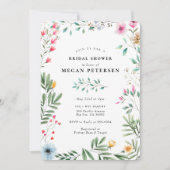 Invitation Fête des mariées fleur sauvage (Devant)
