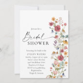 Invitation Fête des mariées fleur sauvage (Devant)