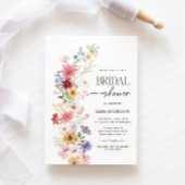 Invitation Fête des mariées fleur sauvage, Amour en fleur