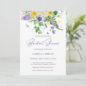 Invitation Fête des mariées Fleur sauvage aquarelle (Debout devant)