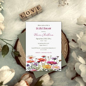 Invitation Fête des mariées Fleur sauvage aquarelle