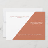 Invitation Fête des mariées Fleur sauvage blanc en terre cuit (Dos)