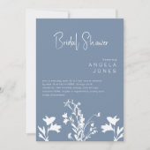Invitation Fête des mariées Fleur sauvage blanche de Periwink (Devant)