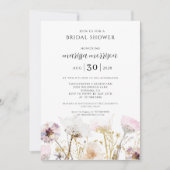 Invitation Fête des mariées Fleur sauvage Boho (Devant)