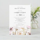 Invitation Fête des mariées Fleur sauvage Boho (Debout devant)