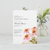 Invitation Fête des mariées Fleur sauvage Boho (Debout devant)