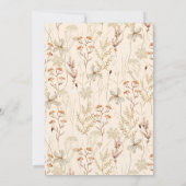 Invitation Fête des mariées Fleur sauvage Boho (Dos)