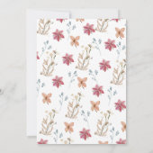 Invitation Fête des mariées Fleur sauvage Boho (Dos)