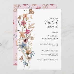 Invitation Fête des mariées Fleur sauvage Boho