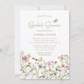 Invitation Fête des mariées fleur sauvage Boho (Devant)