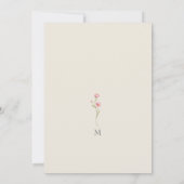 Invitation Fête des mariées fleur sauvage Boho (Dos)