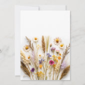 Invitation Fête des mariées Fleur sauvage Boho (Dos)