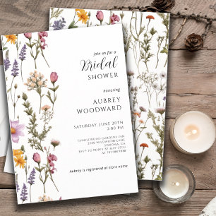 Invitation Fête des mariées Fleur sauvage Boho
