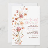 Invitation Fête des mariées Fleur sauvage Boho (Devant)