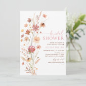 Invitation Fête des mariées Fleur sauvage Boho (Debout devant)