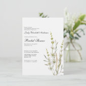 Invitation Fête des mariées Fleur sauvage Boho (Debout devant)