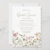 Invitation Fête des mariées Fleur sauvage Boho (Devant)