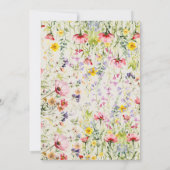 Invitation Fête des mariées Fleur sauvage Boho Chic (Dos)