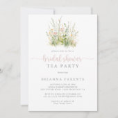 Invitation Fête des mariées Fleur sauvage Boho de verdure Tea (Devant)