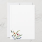 Invitation Fête des mariées Fleur sauvage Boho élégant (Dos)