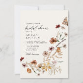 Invitation Fête des mariées Fleur sauvage Boho Fall (Devant)