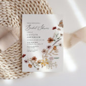 Invitation Fête des mariées Fleur sauvage Boho Fall