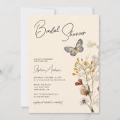 Invitation Fête des mariées Fleur sauvage Boho Fall (Devant)