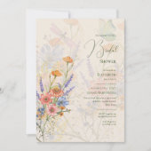Invitation Fête des mariées fleur sauvage BOHO imprimé ou num (Devant)