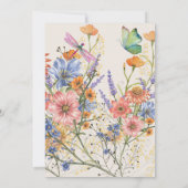 Invitation Fête des mariées fleur sauvage BOHO imprimé ou num (Dos)