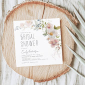 Invitation Fête des mariées Fleur sauvage Boho moderne élégan