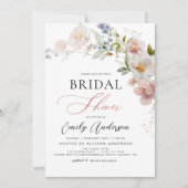 Invitation Fête des mariées Fleur sauvage Boho moderne élégan (Devant)