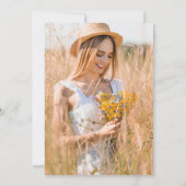 Invitation Fête des mariées Fleur sauvage Boho moderne Photo  (Dos)