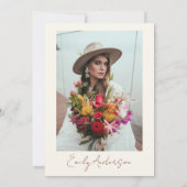 Invitation Fête des mariées Fleur sauvage Boho moderne Photo (Dos)
