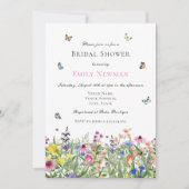 Invitation Fête des mariées Fleur sauvage Boho Watercolor (Devant)