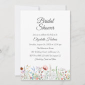 Invitation Fête des mariées Fleur sauvage Boho Watercolor (Devant)