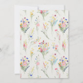 Invitation Fête des mariées fleur sauvage Bouquet & Papillon (Dos)