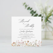 Invitation Fête des mariées Fleur sauvage Brunch & Bubbly Boh (Debout devant)