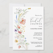 Invitation Fête des mariées Fleur sauvage chic (Devant)