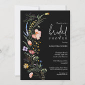 Invitation Fête des mariées Fleur sauvage chic (Devant)