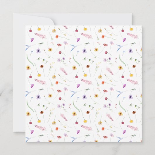 Invitation Fête des mariées Fleur sauvage chic (Dos)