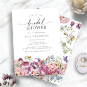 Invitation Fête des mariées Fleur sauvage colorée