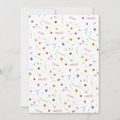 Invitation Fête des mariées Fleur sauvage Dainty (Dos)