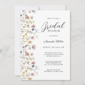 Invitation Fête des mariées Fleur sauvage  d'aquarelle (Devant)