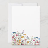 Invitation Fête des mariées Fleur sauvage d'aquarelle moderne (Dos)