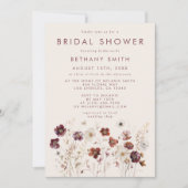 Invitation Fête des mariées Fleur sauvage d'automne (Devant)